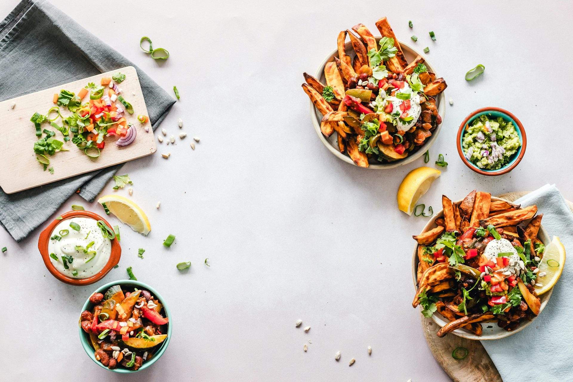 Bols de repas sains et équilibrés